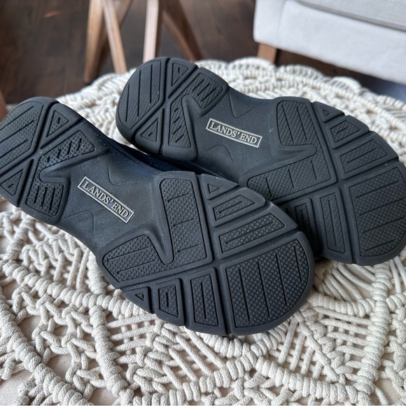 Lands End Quilted Suede Women’s Loafers Casual Zippered Slip On Dark Blue Sz 7B - Picture 6 of 7